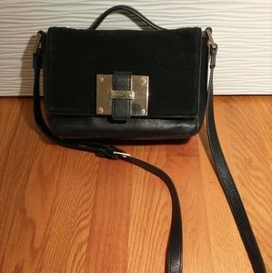 India Hicks The Lady P Bag Crossbody Purse Black Leather Suede Bag Designer